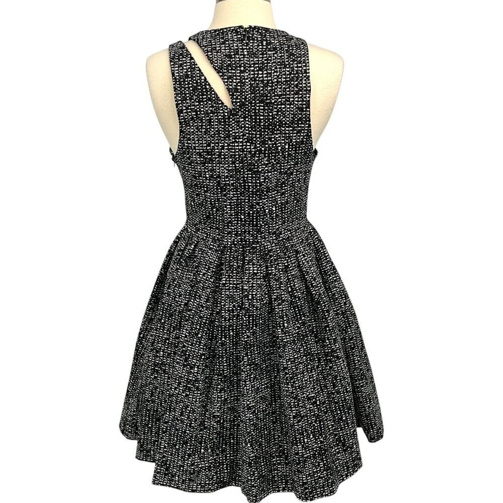 Cinq a Sept Pandora Cocktail Dress Size 6 Sleeveless Black Cutouts Pockets - Picture 9 of 15
